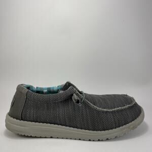 Hey Dude Wally Sox Shoes Mens Size 13 Charcoal Gray Loafer Slip On